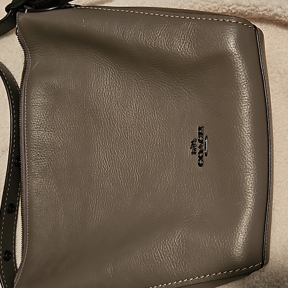 Coach Grey Leather Crossbody Bag - Picture 2 of 9